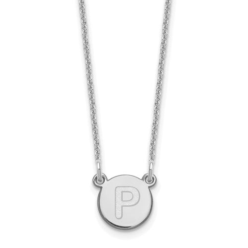 14kw-tiny-circle-block-letter-p-initial-necklace-SolomonJeweler-Wichita-KS-CustomJewelry