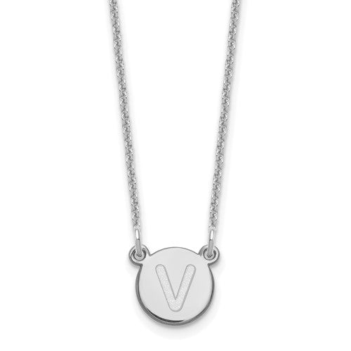 14kw-tiny-circle-block-letter-v-initial-necklace-SolomonJeweler-Wichita-KS-CustomJewelry