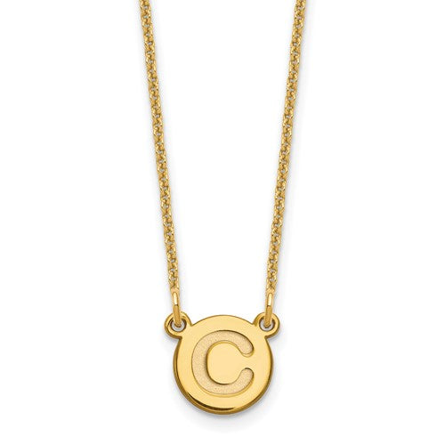 14k-tiny-circle-block-letter-c-initial-necklace-SolomonJeweler-Wichita-KS-CustomJewelry