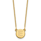14ky-tiny-circle-block-letter-e-initial-necklace-SolomonJeweler-Wichita-KS-CustomJewelry