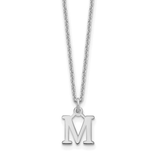 14kw-cutout-letter-m-initial-necklace-SolomonJeweler-Wichita-KS-CustomJewelry