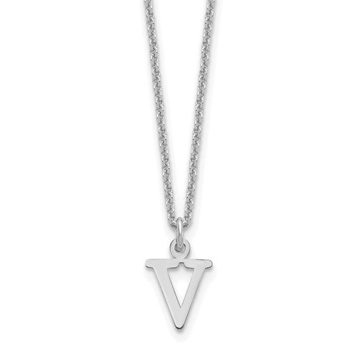 14kw-cutout-letter-v-initial-necklace-SolomonJeweler-Wichita-KS-CustomJewelry