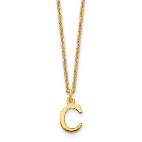 14ky-cutout-letter-c-initial-necklace-SolomonJeweler-Wichita-KS-CustomJewelry