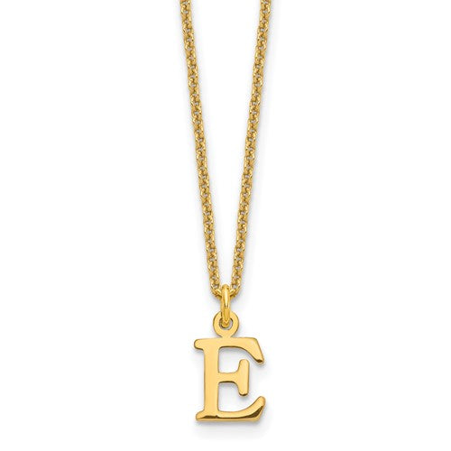 14ky-cutout-letter-e-initial-necklace-SolomonJeweler-Wichita-KS-CustomJewelry