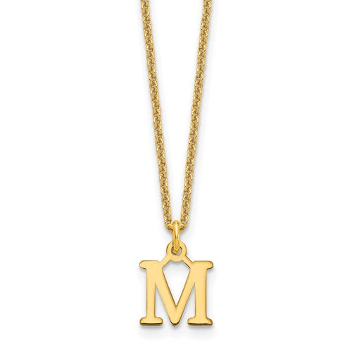 14ky-cutout-letter-m-initial-necklace-SolomonJeweler-Wichita-KS-CustomJewelry