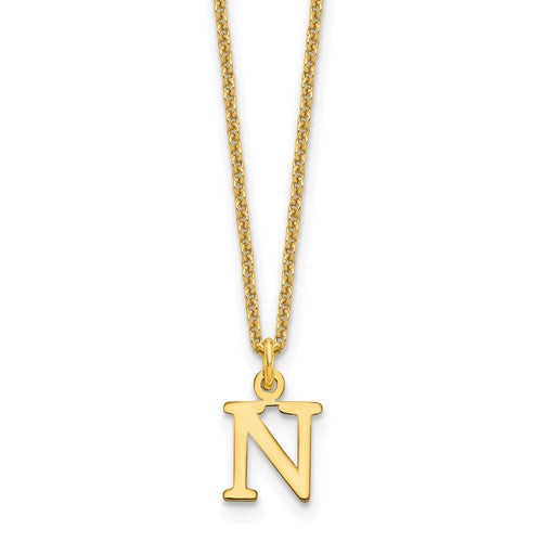 14ky-cutout-letter-n-initial-necklace-SolomonJeweler-Wichita-KS-CustomJewelry
