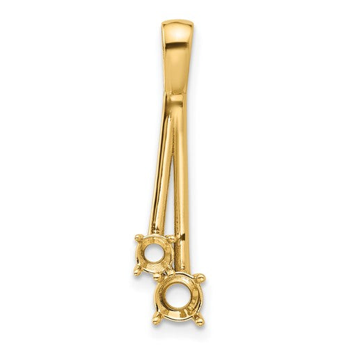 14k-diamond-two-stone-pendant-mounting-SolomonJeweler-Wichita-KS-CustomJewelry