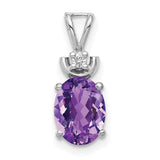 14k-white-gold-8x6mm-oval-amethyst-aa-diamond-pendant-SolomonJeweler-Wichita-KS-CustomJewelry
