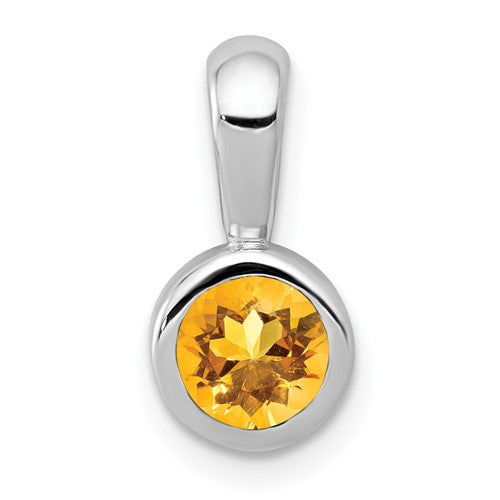 14k-white-gold-40-citrine-pendant-SolomonJeweler-Wichita-KS-CustomJewelry