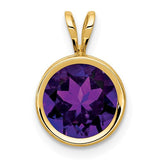 14k-8mm-amethyst-bezel-pendant-SolomonJeweler-Wichita-KS-CustomJewelry