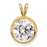14k-8mm-cubic-zirconia-bezel-pendant-SolomonJeweler-Wichita-KS-CustomJewelry