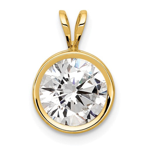 14k-8mm-cubic-zirconia-bezel-pendant-SolomonJeweler-Wichita-KS-CustomJewelry