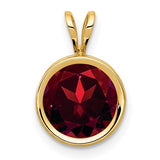 14k-8mm-garnet-bezel-pendant-SolomonJeweler-Wichita-KS-CustomJewelry