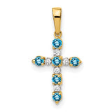 14k-blue-topaz-and-diamond-cross-pendant-SolomonJeweler-Wichita-KS-CustomJewelry