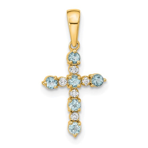 14k-aquamarine-and-diamond-cross-pendant-SolomonJeweler-Wichita-KS-CustomJewelry