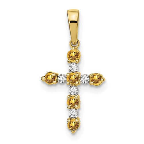 14k-citrine-and-diamond-cross-pendant-SolomonJeweler-Wichita-KS-CustomJewelry