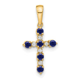14k-lab-created-sapphire-and-diamond-cross-pendant-SolomonJeweler-Wichita-KS-CustomJewelry