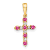 14k-pink-tourmaline-and-diamond-cross-pendant-SolomonJeweler-Wichita-KS-CustomJewelry