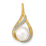 14k-7-8mm-white-round-fw-cultured-pearl-and-diamond-pendant-SolomonJeweler-Wichita-KS-CustomJewelry