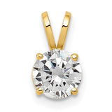 14k-6mm-cubic-zirconia-pendant-SolomonJeweler-Wichita-KS-CustomJewelry