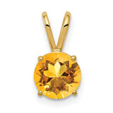 14k-7mm-citrine-pendant-SolomonJeweler-Wichita-KS-CustomJewelry