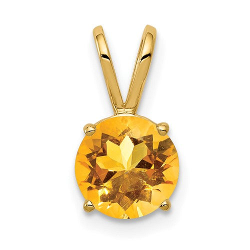 14k-7mm-citrine-pendant-SolomonJeweler-Wichita-KS-CustomJewelry