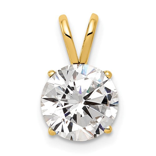 14k-8mm-cubic-zirconia-pendant-SolomonJeweler-Wichita-KS-CustomJewelry