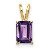 14k-8x6mm-emerald-cut-amethyst-pendant-SolomonJeweler-Wichita-KS-CustomJewelry