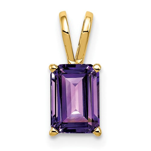 14k-8x6mm-emerald-cut-amethyst-pendant-SolomonJeweler-Wichita-KS-CustomJewelry
