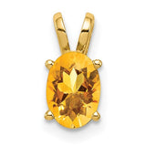 14k-7x5mm-oval-citrine-pendant-SolomonJeweler-Wichita-KS-CustomJewelry