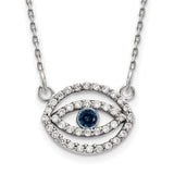 14k-white-gold-small-necklace-diamond-and-sapphire-gold-halo-evil-eye-SolomonJeweler-Wichita-KS-CustomJewelry