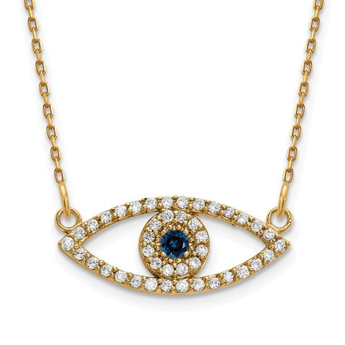 14k-small-necklace-diamond-and-sapphire-evil-eye-SolomonJeweler-Wichita-KS-CustomJewelry