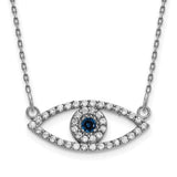 14k-white-gold-small-necklace-diamond-and-sapphire-evil-eye-SolomonJeweler-Wichita-KS-CustomJewelry