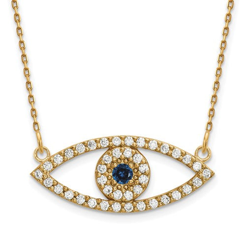 14k-medium-necklace-diamond-and-sapphire-evil-eye-SolomonJeweler-Wichita-KS-CustomJewelry