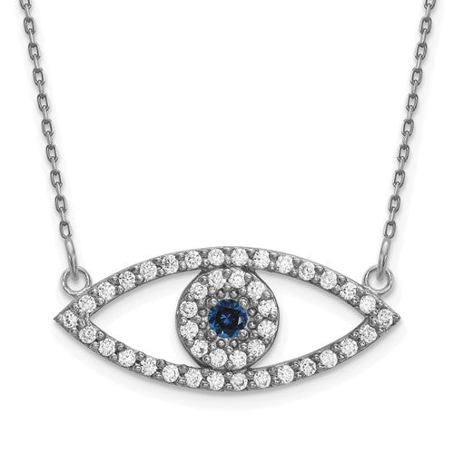 14k-white-gold-medium-necklace-diamond-and-sapphire-evil-eye-SolomonJeweler-Wichita-KS-CustomJewelry