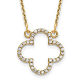 14ky-small-necklace-diamond-quatrefoil-design-SolomonJeweler-Wichita-KS-CustomJewelry