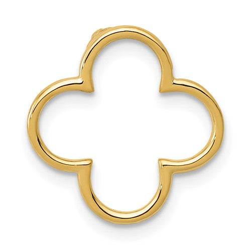 14k-small-quatrefoil-design-chain-slide-SolomonJeweler-Wichita-KS-CustomJewelry
