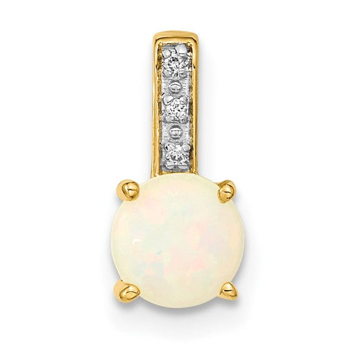 14k-diamond-and-opal-polished-pendant-SolomonJeweler-Wichita-KS-CustomJewelry