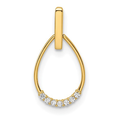 14k-cz-teardrop-pendant-SolomonJeweler-Wichita-KS-CustomJewelry