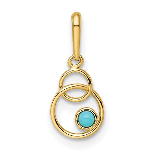 14k-synthetic-turquoise-circle-pendant-SolomonJeweler-Wichita-KS-CustomJewelry