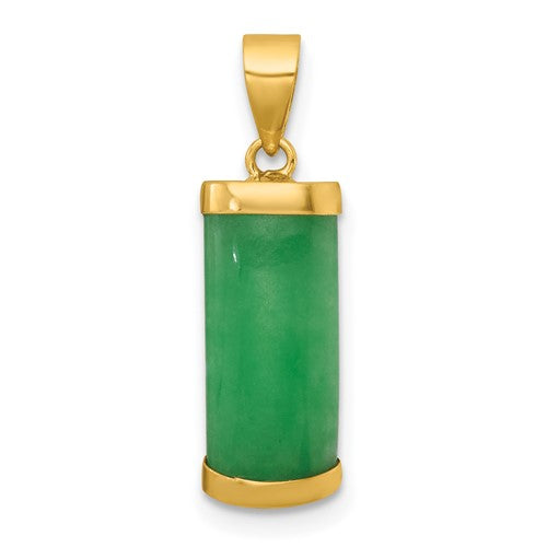 14k-polished-jade-domed-bar-pendant-SolomonJeweler-Wichita-KS-CustomJewelry