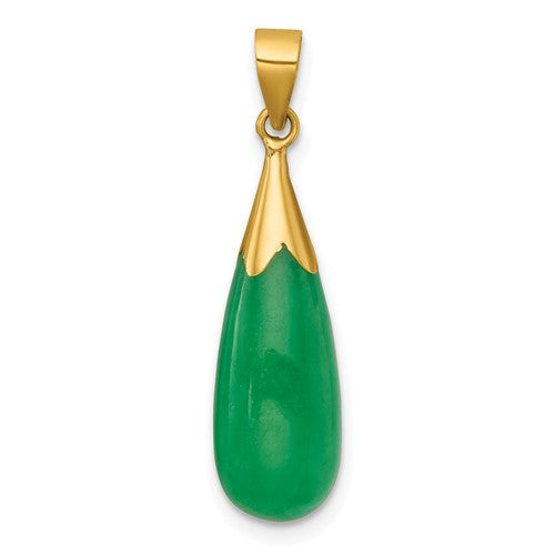 14k-polished-jade-teardrop-pendant-SolomonJeweler-Wichita-KS-CustomJewelry