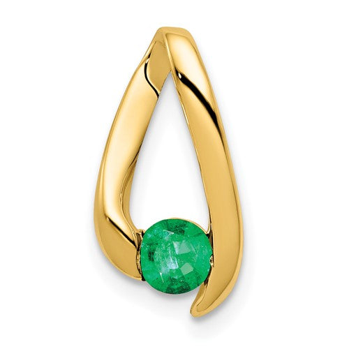 14k-4mm-emerald-pendant-SolomonJeweler-Wichita-KS-CustomJewelry
