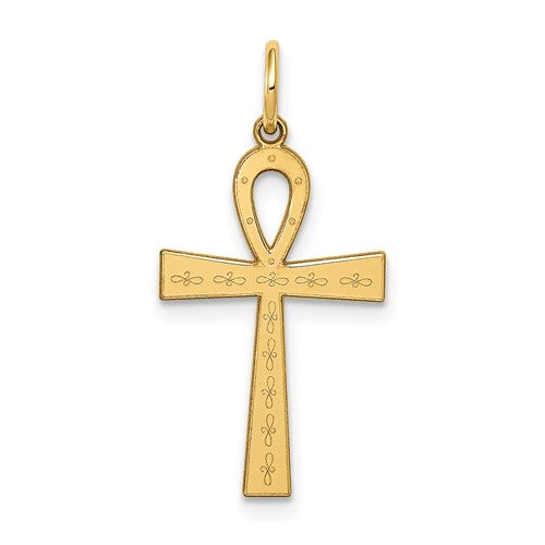 14k-laser-designed-ankh-cross-charm-SolomonJeweler-Wichita-KS-CustomJewelry