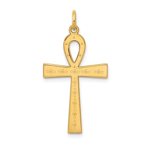 14k-laser-designed-ankh-cross-pendant-SolomonJeweler-Wichita-KS-CustomJewelry