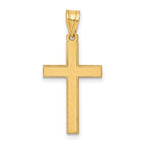 14k-florentine-satin-cross-pendant-SolomonJeweler-Wichita-KS-CustomJewelry