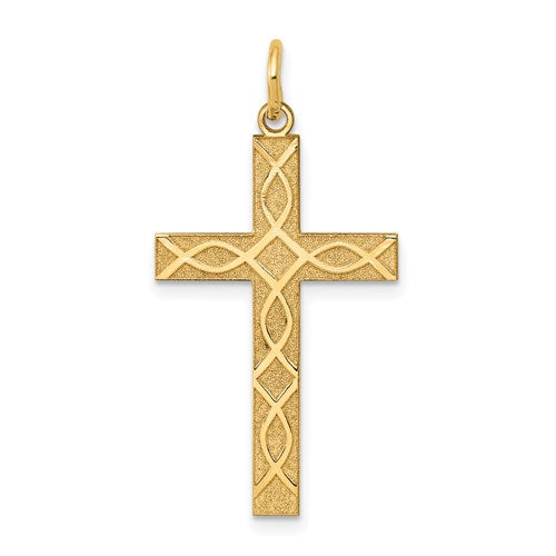 14k-laser-designed-cross-pendant-SolomonJeweler-Wichita-KS-CustomJewelry