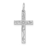 14k-white-gold-laser-designed-cross-charm-SolomonJeweler-Wichita-KS-CustomJewelry