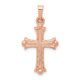 14k-rose-gold-heart-hollow-cross-pendant-SolomonJeweler-Wichita-KS-CustomJewelry