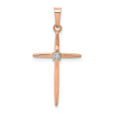 14k-rose-gold-diamond-cross-pendant-SolomonJeweler-Wichita-KS-CustomJewelry